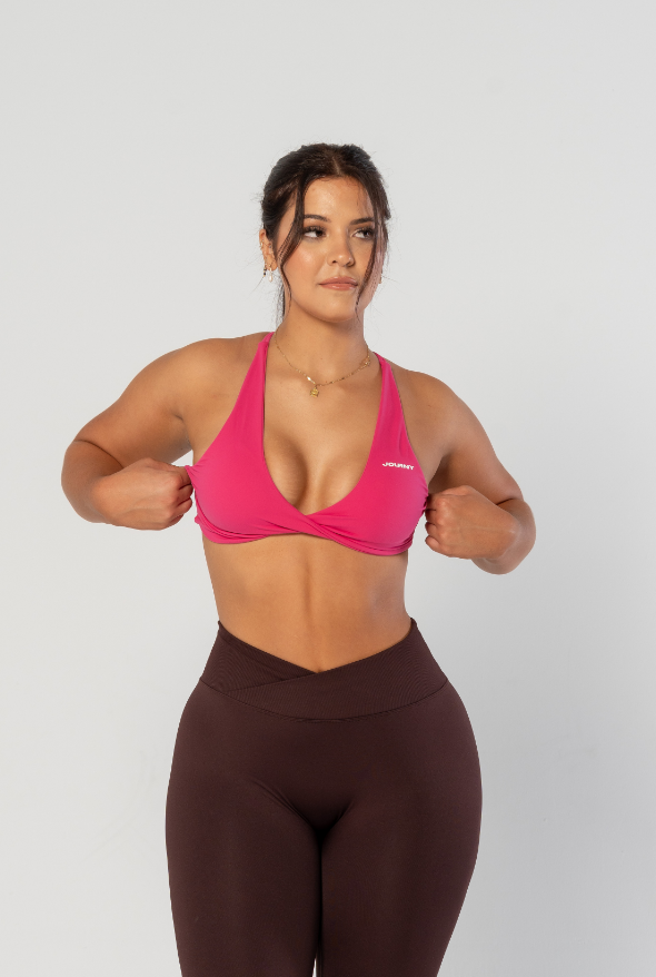 Elevate Twist crop - Fuchsia